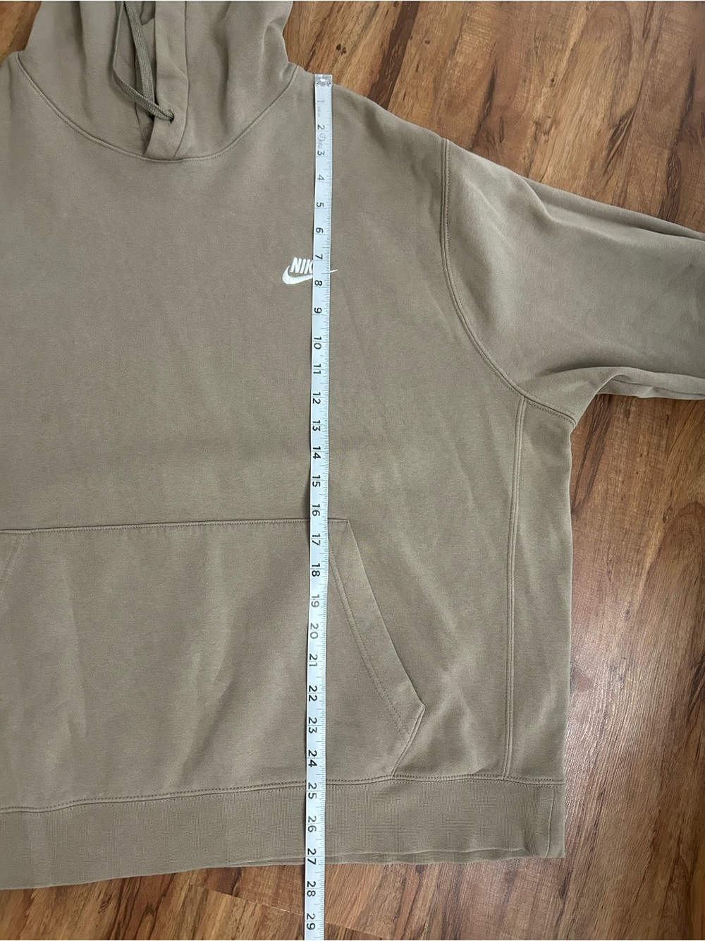 Nike Sportswear Club Fleece Tan Oversized Hoodie Sweatshirt Mens Size XXL - Picture 10 of 10